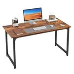 Flrrtenv Home Office 39 Inch Computer Desk, Modern Industrial Simple Table, Workstation, Study Writing Desk, Rustic Brown