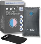 M-Dry Car Dehumidifier Bag- Reusable Moisture Absorber | Sleek Grey Design | Prevents Damp, Condensation, Mould & Odour | Eco- Friendly | Leakproof | Home, Kitchen & Interior (Grey, 350g - 1 Pack)