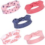 Yoga Sprout Baby Girls' Cotton Headbands, Free Spirit 5Pk, 0-24 Months