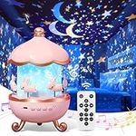 Night Light Kids 15 Films+10 Soothing Sounds Baby Night Light Projector, Remote Kids Night Light,Night Light Baby Projector Light for Kids, Christening Gifts for Girls Baby Girl Gift,Kawaii Room Decor