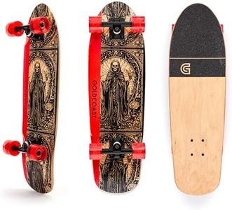 Goldcoast Reaper Cruiser Skateboard Complete – 28" Canadian Maple Cruiser Deck, Soft 60mm Wheels & Precision Bearings, Smooth Quiet Ride for Commuting & Cruising