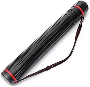 Adjustable Extendible Arrow Painting and Drawing Quiver Shoulder Tube with Belts for Compound Recurve Bow Arrows Black