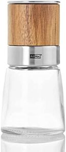 AdHoc Akasia Wood Salt or Pepper Mill - Salt & Pepper Seasoning Mill - Manual & Adjustable Grinder for Modern Kitchens