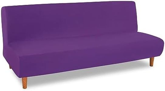 Lydevo Copridivano 3 Posti Senza Braccioli Elasticizzato Universale, Copridivano Letto Pieghevole Clic Clac Lavabile Rimovibile Estraibile, Fodera per Divano Futon per Soggiorno Casa,Viola