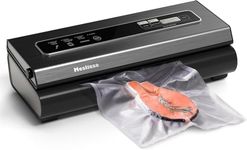 Mesliese Vacuum Sealer Machine Powerful 90Kpa Precision 6-in-1 Compact Vacuum Food Preservation System with Cutter, 2 Bag Rolls & 5 Pre-cut Bags, Dry&Moist Modes Smart Suction, ETL Listed (Dark Gray)