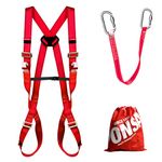 PONSA CARGOPACK7C - SAFETY HARNESS PROFESSIONAL KIT - For working at height Full Body with 2 anchorage points, lanyard and 2 carabiners.