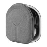 Geekria Shield Headphones Case for Lay Flat On-Ear/Over-Ear Headphones, Replacement Hard Shell Travel Carrying Bag with Cable Storage, Compatible with Bose, Skullcandy, Grado Headsets (Grey)