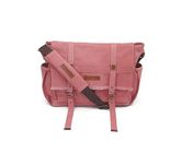 The House of tara Canvas Messenger Bag for Men and Women | Sling Laptop Bag fits Upto 15.6 Inch Size | Crossbody Bag with Waterproof Inner Lining, Adjustable Straps & Padded Partition (Soft Pink)