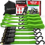 FORTEM Ratchet Tie Down Straps, 4X 