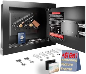 KornerBatl Hidden In Wall Safes Between Studs with Removable Pegboard,0.405 cu ft Hidden Security Floor Safe with Key Lock for Handgun, Jewelry, Passport