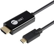 SIIG 6.6ft USB-C to HDMI Active Cable, HDMI 2.0 4K60 HDR, Portable for Windows & Mac laptops or Smartphone & Tablet, USB-C DP Alt Mode Required (CB-TC0J11-S1)