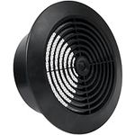 Vent Systems 100 mm / 3.93'' Inch - Black - Plastic - Dismantable Ceiling Grille - Round Air Vent Louver - Grill Cover - Nylon Screen - HVAC Vents for Bathroom, Home Office, Kitchen