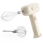 Hand Mixer- IHM-1001E Hand Mixer Electric Handheld with USB Rechargeable, 3 Speed Self-Control Electric Mixer with 304 Stainless Steel Egg Beater for Whipping or Mixing Eggs, Butter, Cream,etc