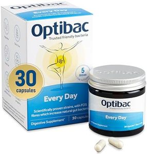 Optibac Probiotics Every Day - Digestive Probiotic Supplement with 5 Billion Bacterial Cultures & FOS Fibres - 30 Capsules