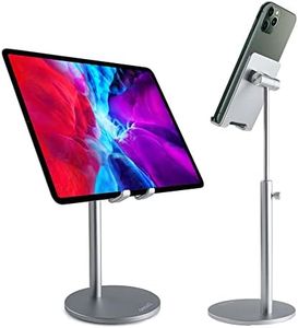 Desire2 Soporte Ajustable para Smartphone y Tablet | Soporte para teléfono móvil multiángulo y Soporte para Tableta | Accesorio de Escritorio de Oficina Giratorio | Soporte para Libro electrónico