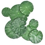 JIABEIUS 8 Pcs Pond Plants, 4 Size Artificial Lotus Leaves, Floating Foam Ornament Lily Pads Foliage Pond Decor Water Lily Leaves for Patio Koi Fish Pond Pool Aquarium Decoration