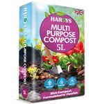 Hardys 5L Multi Purpose Compost - Potting & Seed Compost for Outdoor Plants | All Purpose Indoor Plants Potting Compost | Nutrient Rich Fertiliser for Garden, Pots, Planter Beds