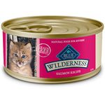 Blue Buffalo Wilderness High Protein Grain Free, Natural Kitten Pate Wet Cat Food, Salmon 85g cans (Pack of 24) - 3 oz (Pack of 24)