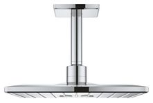 GROHE Rainshower 310 Smartactive Cube Head Shower Set with 2 Spray Options 310mm Ceiling-Mounted Showerhead with 142mm Shower Arm, Chrome Finish, Square Shape Made In Germany 26481000