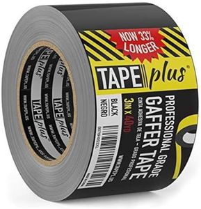 Tape Plus Gaffer Tape - Huge Roll! 3 Inch x 40 Yards (120 Feet) Black Tape - Gaffers Tape used for Gaff Tape, Duct Tape, Electrical Tape, Fabric Tape, Floor Tape, Book Binding Tape & More