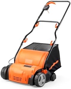 LawnMaster 1350W lawn scarifier, lawn rake, aerator. Electric scarifier with 33cm working width, interchangeable attachments, adjustable working depth and 40L collection bag, With 10m long cable.