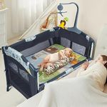 5-in-1 Baby Bassinet Bedside Crib, 