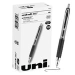 uni-ball 207 Rollerball Gel, Gel Retractable Roller Ball Pen Medium-0.7mm, 12 Pack, Black Ink (33950)