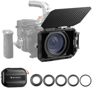 K&F Concept Mini Matte Box, DSLR Matte Box with Carbon Fiber Top Flag Square Filters Trays, for 67/72/77/82/95mm Lenses, for 4x5.65 Square ND UV Filter/Circular Filter