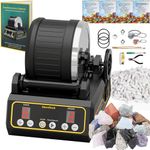 Professional Rock Tumbler Kit, Large 2.5Lb Barrel Rocks Tumbler Kit, Stem Science Gift for Adults, 9-Day Timer&3-Speed Motor, Include Rocks, Grits and DIY Tools