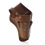 Style N Craft Cordless Drill Holster, Full-Grain Leather Drill Holder, Drill Holster with Full-Grain Leather Pockets for Drill Bits, Compatible with Most T-handle Drills, Dark Tan (98000)