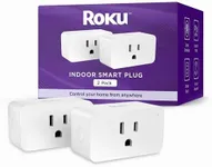 Roku Smart Home Indoor Smart Plug, 2-Pack - WiFi Smart Plugs Works with Alexa & Google Assistant, No Hub Required - Custom Scheduling Timer & Multi-Outlet Sync - Easy-to-Setup Smart Home Products