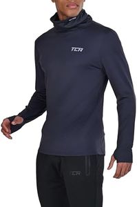 TCA Men’s Warm-Up Funnel Neck Thermal Running Top - Graphite, Large