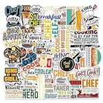 53 PCS Chef Stickers,Cooking Sticke