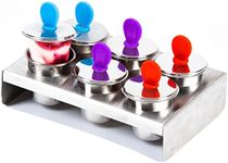 Stainless Steel Popsicle Maker. Kids Easy Popsicles Molds Set. 6 BPA Free Mini Popsicle Molds + Ice Pop Mold Tray & Leak-Proof Silicone Seals. Fast Freezing Ice Cream Popcical Makers by Kitzini