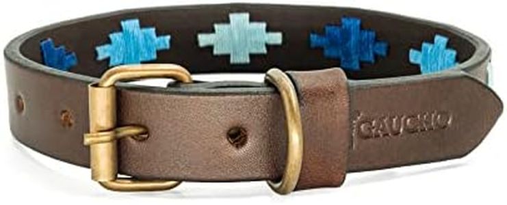 GauchoLife Polo Dog Leather Collar Hand-Stitched (Large, Ombu)