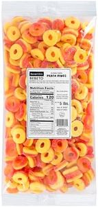 Kervan Peach Rings, Sour Gummy Candy, 5 lb Bulk Bag
