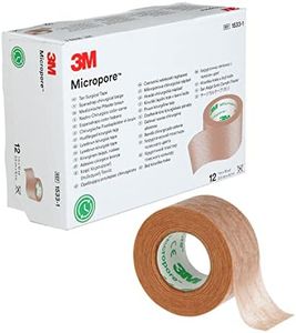 3M™ Micropore™ Surgical Tape Tan 1533-1, 1 inch x 10 yard (2,5cm x 9,1m), 12 rolls/box