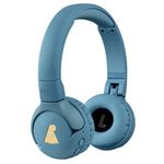 POGS Bluetooth wireless kids headphones | The Gecko 2 | Adjustable, foldable, durable headphones for kids 3+ | Volume limited 85 dB | Microphone | On-Ear | Wireless music-sharing function (rBlue)