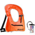 BAYAT Men's Inflatable Snorkel Vest - Portable Snorkel Vests for Adults - Durable Scuba Vest for Scuba Diving - Reliable Snorkel Floatation Device - Compact Snorkeling Vest