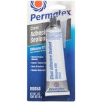 Permatex 80050 Clear RTV Silicone Adhesive Sealant, 3-Ounce