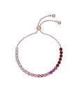 Ted Baker Melrah Icon Crystal Adjustable Tennis Bracelet For Women (Rose Gold Tone/Pink Ombre Crystal)