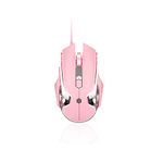 FIRSTBLOOD ONLY GAME. AJ120 Wired Gaming Mouse, Ergonomic LED Backlit USB Gamer Mice Computer Laptop PC, for Windows Mac Linux OS, Pink