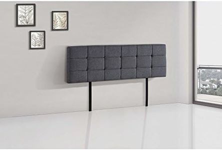 Linen Fabric King Bed Deluxe Headboard BedHead - Grey