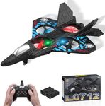 RC Plane 2.4GHz Remote Control Plane L0712 Quadcopter Hovering with Auto Hovering Fighter Aircraft RC Airplane RTF for Beginner, Kids and Adults,3D Flip Airplane Toy with Colored Lights USB Charging