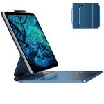 typecase Edge for iPad Air 11 (M4 2026/ M3 2025/ M2 2024), Air 5th/4th & Pro 11 (4th/3rd/2nd/1st), 11-Color Backlit & Touchpad, Magic Floating Keyboard (NOT for 10th/A16/Pro 11(M5/M4)-Pacific Blue'26