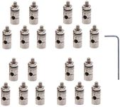 20 PCS Dia 1.3mm Adjustable RC Airplane Pushrod Connector Linkage Stopper for Model Aircraft DIY Parts