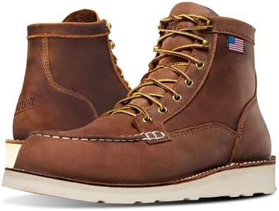 Danner 6” Bull Run Moc Toe Work Boots for Men - Oiled Full-Grain Leather Upper with Non Slip Wedge Outsole and 3-Density Cushion Footbed, EH Resistant, Tobacco - 11 D