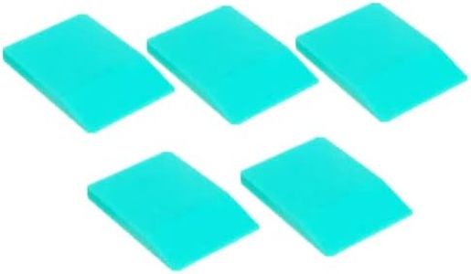 JAJADO 5 Packs Mini Squeegee, Silk Printing Squeegees for Chalk Paste, Self-Adhesive Stencil Screen Scraper Printing Tool Small Squeegee Turquoise Silicone for Transfer Chalk Paint Stencil Ink