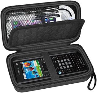 PAIYULE Case Compatible with Texas Instruments TI-Nspire CX II/TI Nspire CX/TI-NSPIRE CX-II T CAS/HP Prime Color Graphing Calculator Storage Holder for USB Cables Pens Pencil More-Black (Box Only)