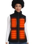 Venustas Women's Recycled Fleece Heated Vest with Battery Pack 7.4V, Lightweight Insulated Heated Fleece Gilet, Heated Body Warmer for Women Winter Outdoor